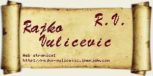 Rajko Vulićević vizit kartica